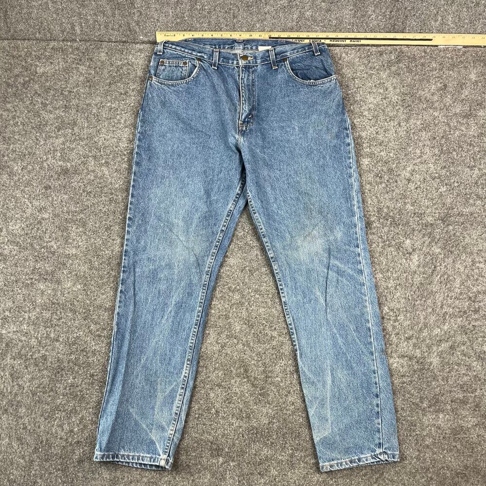 Backroad Blues Jeans Mens Size 36x32 Blue Made in USA Straight Leg Denim Vintage